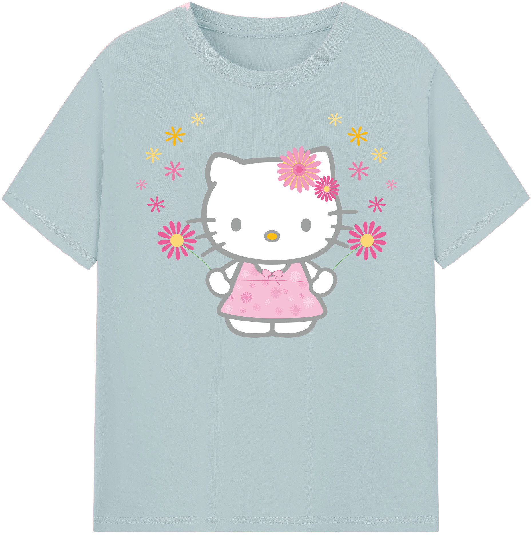 （画像用） Hello Kitty ハローキティ 綿100％半袖Tシャツ（フロントプリント）